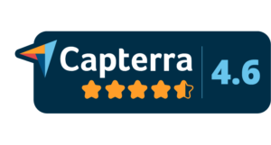 Review badge for Capterra, a review site